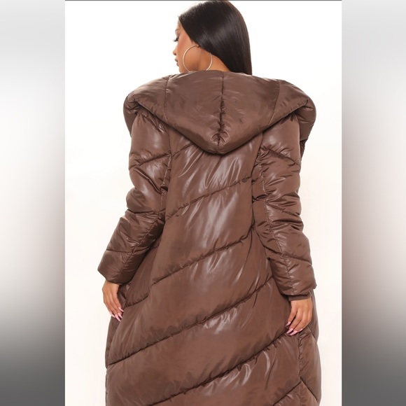 What You Need Puffer Trench // Chocolate - Picture 2 of 6